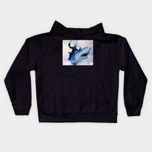 G.I. Joe Snake Eyes Rides a Shark Kids Hoodie